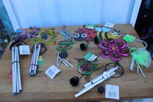 lot 82 image: collection of colorful wind chimes