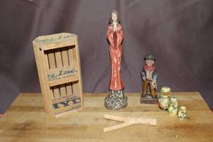 lot 274 image: vintage Russian nesting dolls and more see pictures for details