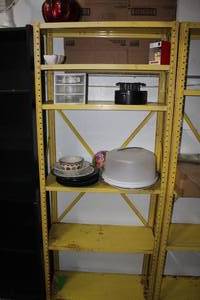lot 299 image: Metal shelf and all contents