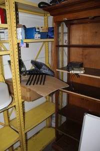 lot 301 image: Metal shelf and all contents