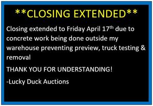 CLOSING EXTENDED TO FRIDAY APRIL 17TH