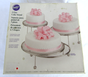 lot 10 image: Wilton three tier cake stand NIB