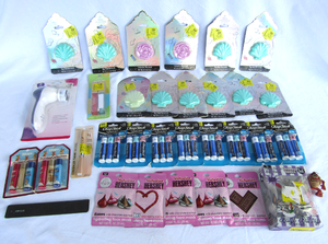 lot 14 image: Hershey hydrating face mask, Ariel shower steamers, Chapstick, all NIB