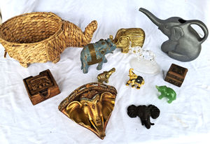 lot 102 image: Elephant decor as shown