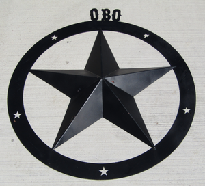 lot 80 image: Large metal decor Texas star 30 wide