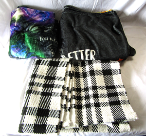 lot 181 image: Three throw blankets