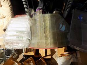 lot 80 image: Plastic display shelves