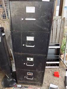 lot 158 image: 4 drawer file cabinet