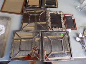 lot 208 image: Framed and 3 mirror frames
