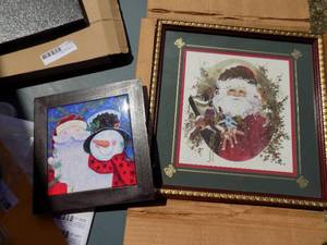 lot 213 image: Art- Santa and snowman