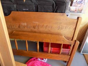 lot 269 image: ETHAN ALLEN  MAPLE TWIN BED FRAME - HB, FB & RAILS