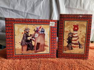 lot 72 image: Lot of 2 Vintage Collectible Emmett Kelly Jr. Figurine - with box