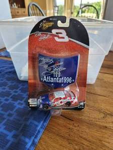 lot 2 image: 164th Nascar Dale Earnhardt 1996 Atlanta racecar in package - appears to be signed by Dale Earnhardt Jr. - Authentication Unknown