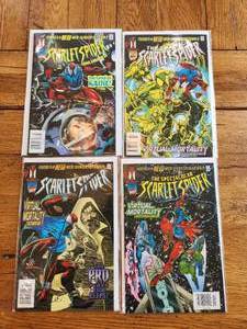 lot 5 image: Vintage lot of 4 - Marvel Comics - The Spectacular Scarlet Spider - #1-4 of 4-part series