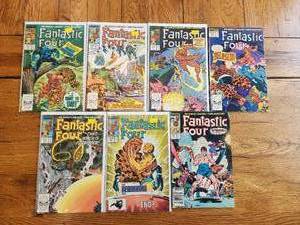 lot 13 image: Vintage lot of 7 - Marvel Comics - Fantastic Four - $.75 cent comics - #311,312,313,314,316,317,327