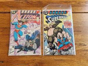 lot 27 image: Vintage DC Comics - Annual Action Comics Superman & Batman, Annual Superman - 1987