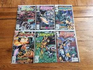 lot 87 image: Vintage lot of 6 - Marvel Comics - Slingers - vintage selection - #7-12