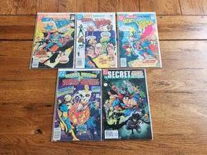 lot 91 image: Vintage lot of 5 - DC Comics - Secret Origins of Super-Heroes. Secrets of the Legion of Super-Heroes - vintage selection -