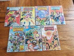 lot 111 image: Vintage lot of 7 - DC Comics - Adventures of the Outsiders - .75 cent vintage selection -