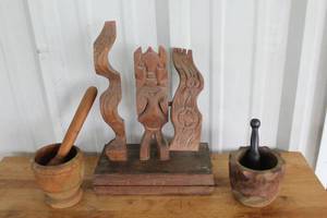 lot 69 image: hand-carved wooden sculptural and more see pictures for details