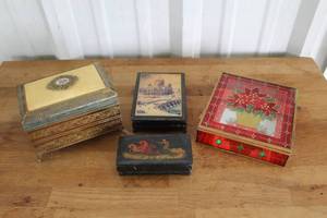 lot 70 image: collection of decorative trinket or jewelry boxes