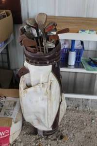 lot 120 image: vintage set of golf clubs  see pictures took pictures of all