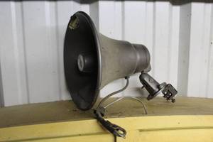 lot 134 image: University Sound loudspeaker horn, specifically identified as Model IB-A45