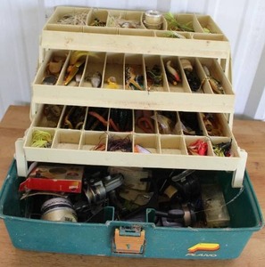 lot 155 image: Tackle box full of tackle see pictures for details
