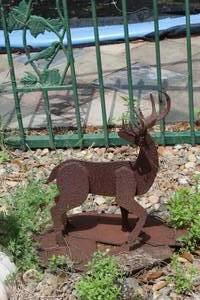 lot 473 image: rustic stag silhouette garden sculpture