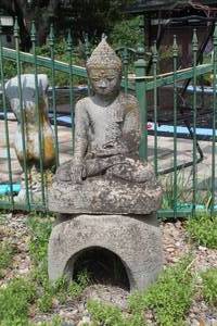 lot 476 image: stone Buddha statue commonly used for garden decor