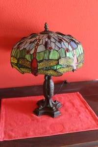 lot 503 image: Meyda Tiffany Dragonfly Table Lamp
