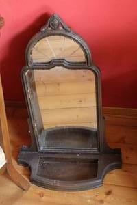 lot 508 image: antique wooden vanity mirror in the Victorian style