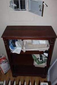lot 530 image: dark wood cabinet(contents not included)