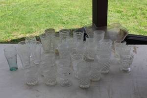 lot 552 image: collection features Anchor Hocking Wexford clear pressed glass and more see pictures for details