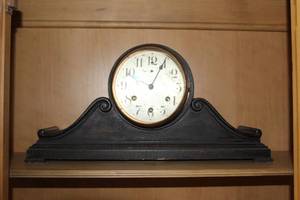 lot 615 image: tambour style mantel clock