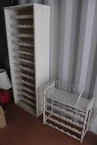 lot 657 image: 2 narrow white wine racks