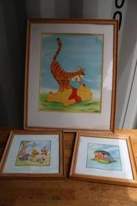 lot 681 image: Disney framed Winnie the Pooh pictures