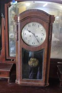 lot 689 image: antique German oak regulator wall clocks