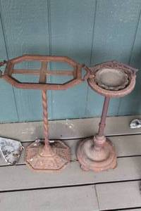 lot 728 image: vintage cast iron smoking stands