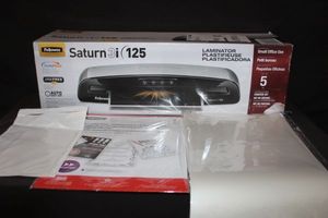 lot 9 image: Fellowes Saturn 3i 125 Laminator and Laminating sheets