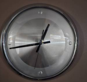 lot 207 image: Silver wall clock