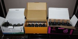 lot 23 image: Three Sets of Replacement Wheels for Desk Chairs