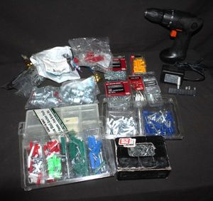 lot 24 image: Ikea Fixa Cordless Screwdriverdrill and hardware