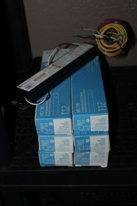 lot 27 image: General Electric T12 Fluorescent Light Ballasts