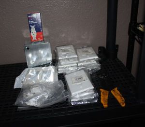 lot 28 image: Collection&nbsp of Electrical Supplies including White Switch Covers