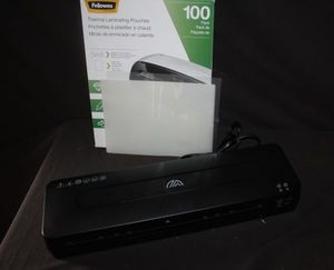 lot 76 image: Laminator With Package Laminating Pouches, full sheets and Half sheet sizes&nbsp&nbsp