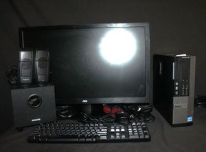 lot 82 image: Computer System with Dell OptiPlex 990 Tower, Monitor, Speakers, Keyboard and Mouse