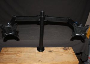 lot 95 image: Dual monitor desk mount stand with Articulating arms