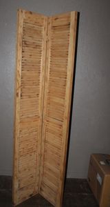 lot 107 image: Natural wood Shutter door 30x80x1.5