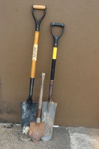 lot 113 image: Three Shovels